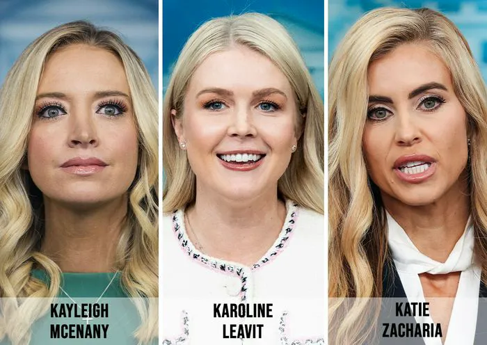 "Kayleigh McEnany, Karoline Leavitt, and Katie Zachariah"
