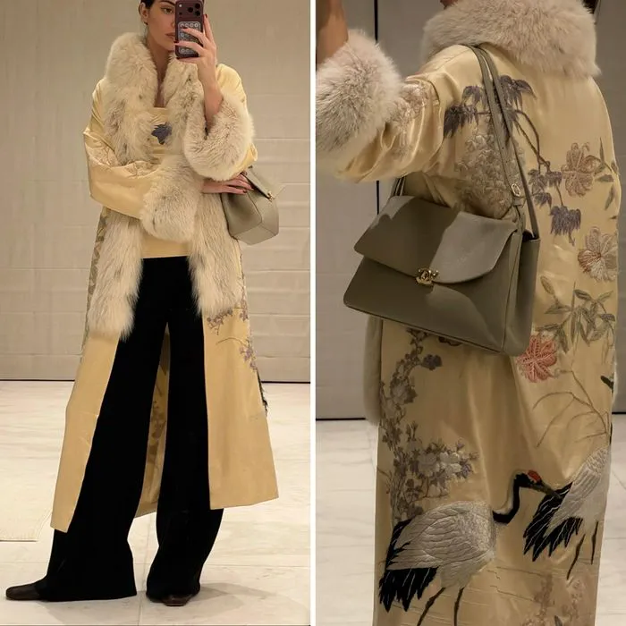 Kendall Jenner in Conner Ives coat