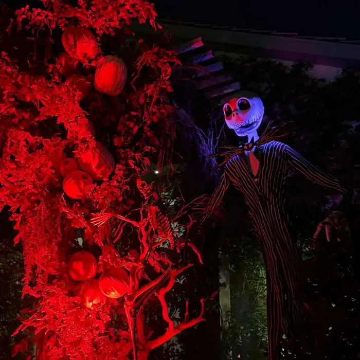 "Khloé Kardashian's Halloween decorations at her home"