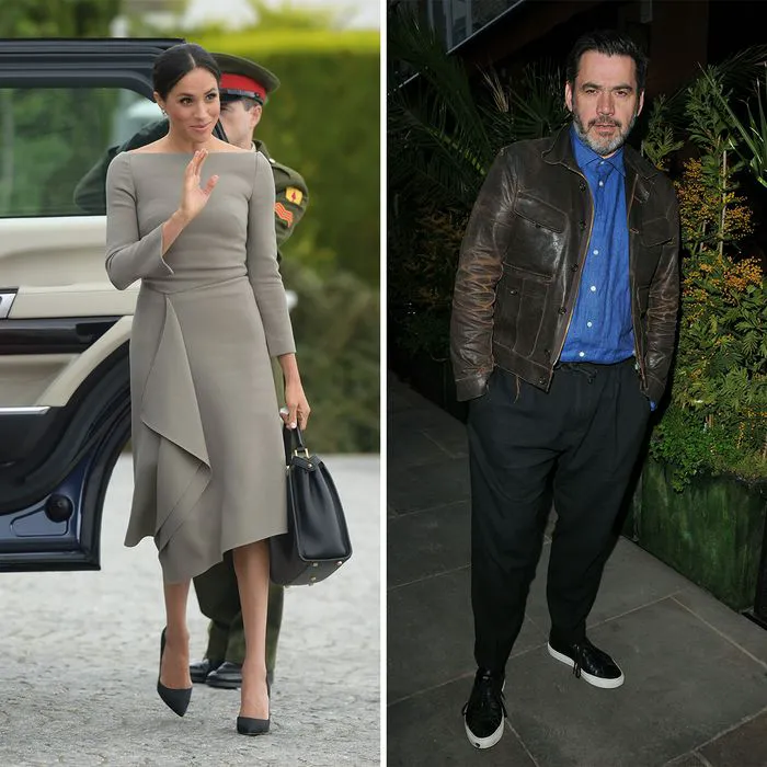 "Meghan Markle with designer Roland Mouret"
