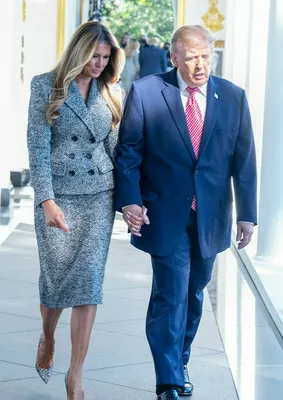 "Melania Trump and Donald Trump at the ceasefire announcement"