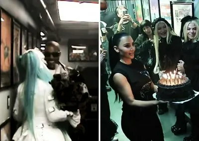 North West flowers from Kanye West Kim Kardashian with cake