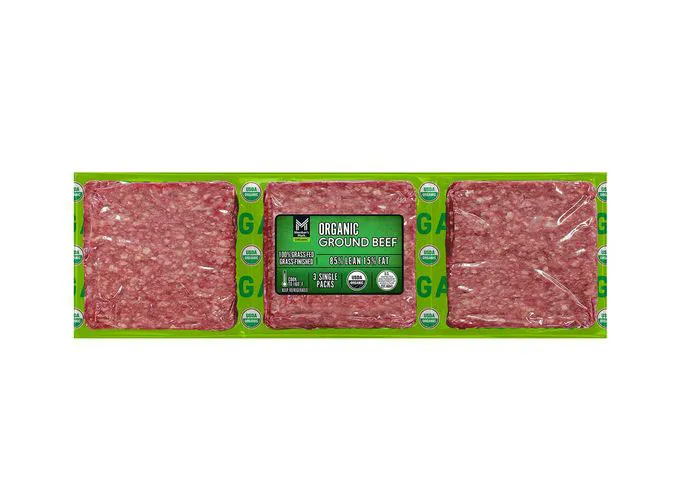 "Package of 100% grass-fed ground beef"