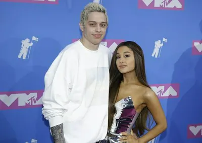 "Pete Davidson and Ariana Grande at the MTV Video Music Awards"