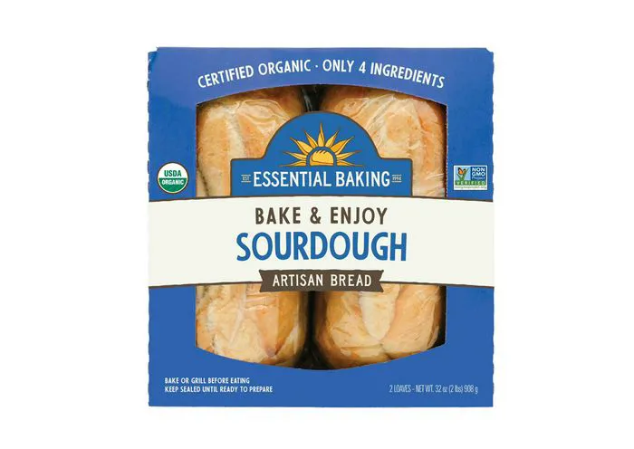 "Loaf of organic sourdough bread"