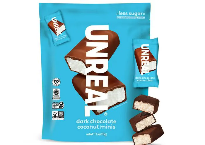 "Unreal dark chocolate coconut bars"