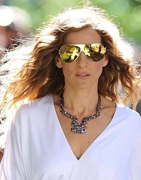 Carrie Bradshaw in Mykita and Bernhard Willhelm Limited Edition Sunglasses