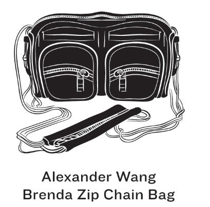 LA Times Alexander Wang Brenda Zip Chain Bag
