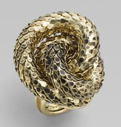 kara ross knot snake ring