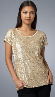 oversized sequin tee