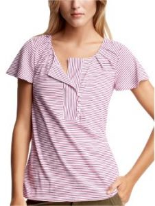 gap striped flutter top